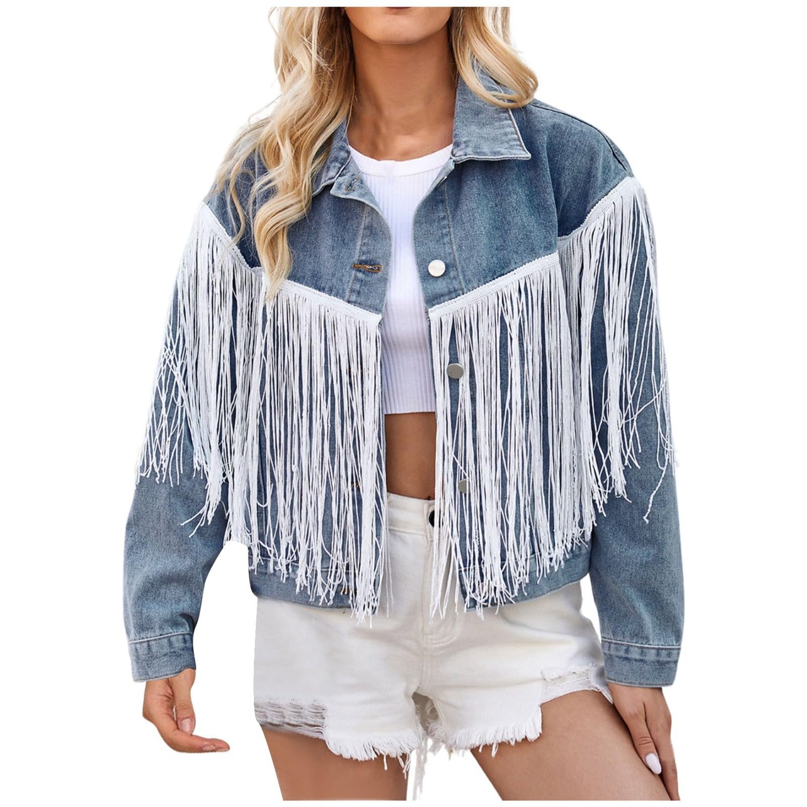 Chaqueta Vaquera Mujer, Camisa Tejana Mujer Distressed Jean Chaquetas Button Up Vintage Western Trucker Chaqueta De Camionero Cazadora Mujer Entretiempo Chaqueta De Mujeres Chaqueta De Estudiante Y2k