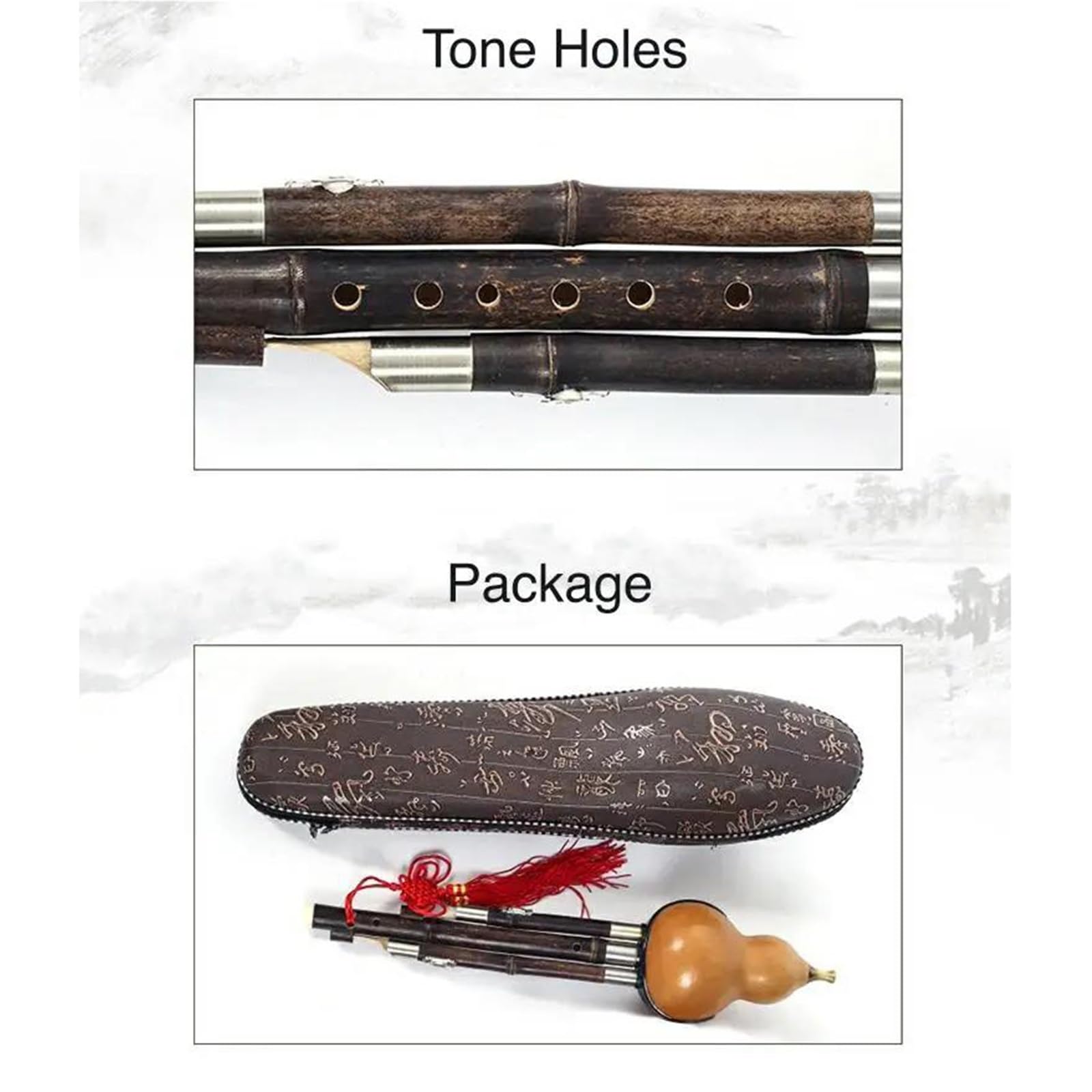 Instrument De Musique Hulusi C-key Hulusi Flûte Traditionnelle Chinoise Faite À La Main Gourde Cucurbit Flûte Instrument De Musique Ethnique À Vent En Bois