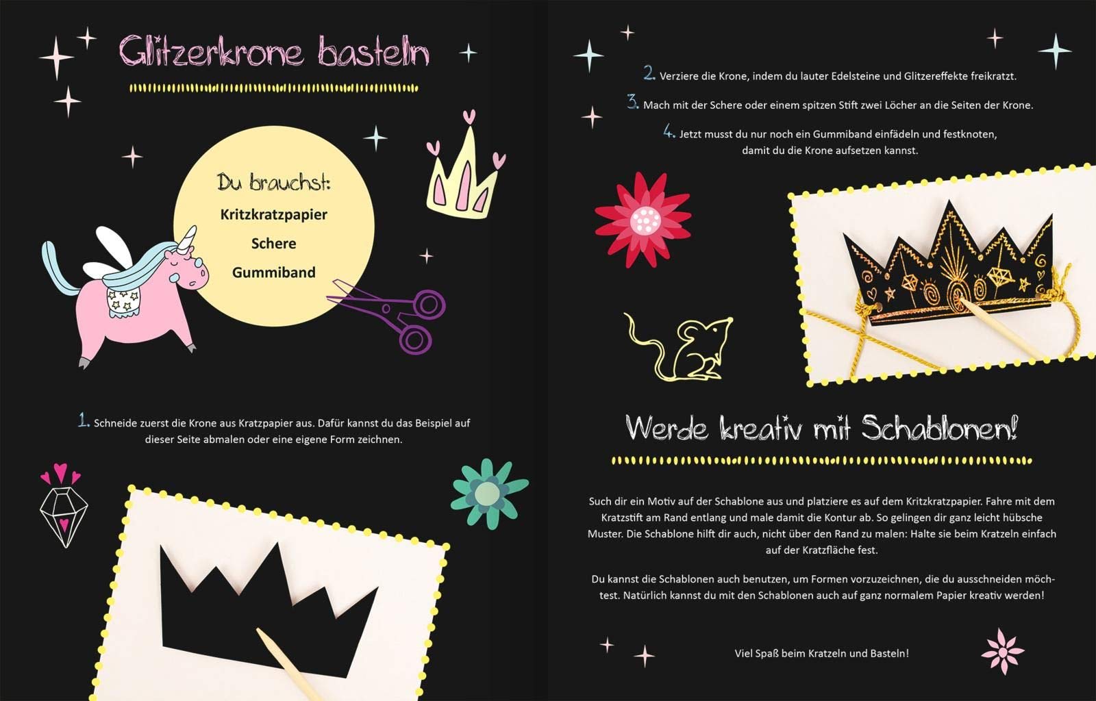 Mein großes Kritzkratz-Set - Für Mädchen: Mit Holzstift, Schablonen und tollen Bastelideen
