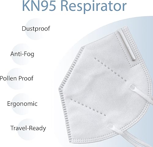 Miniatura 8 de KN95 - Máscara facial desechable  Incluye 20 máscaras  5 capas de protección PM 2.5  Multiuso polvo y filtración de partículas, pieza de nariz