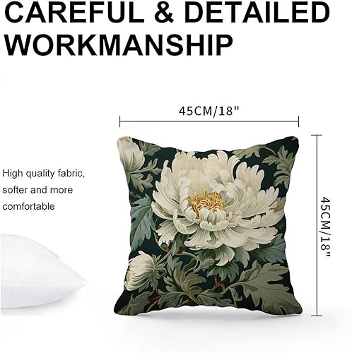 Miniatura 3 de Funda de almohada Honshu in Robins Egg Chinoiserie Floral - Fundas de cojín asiáticas clásicas cuadradas para sofá, dormitorio, cama, silla, sofá,