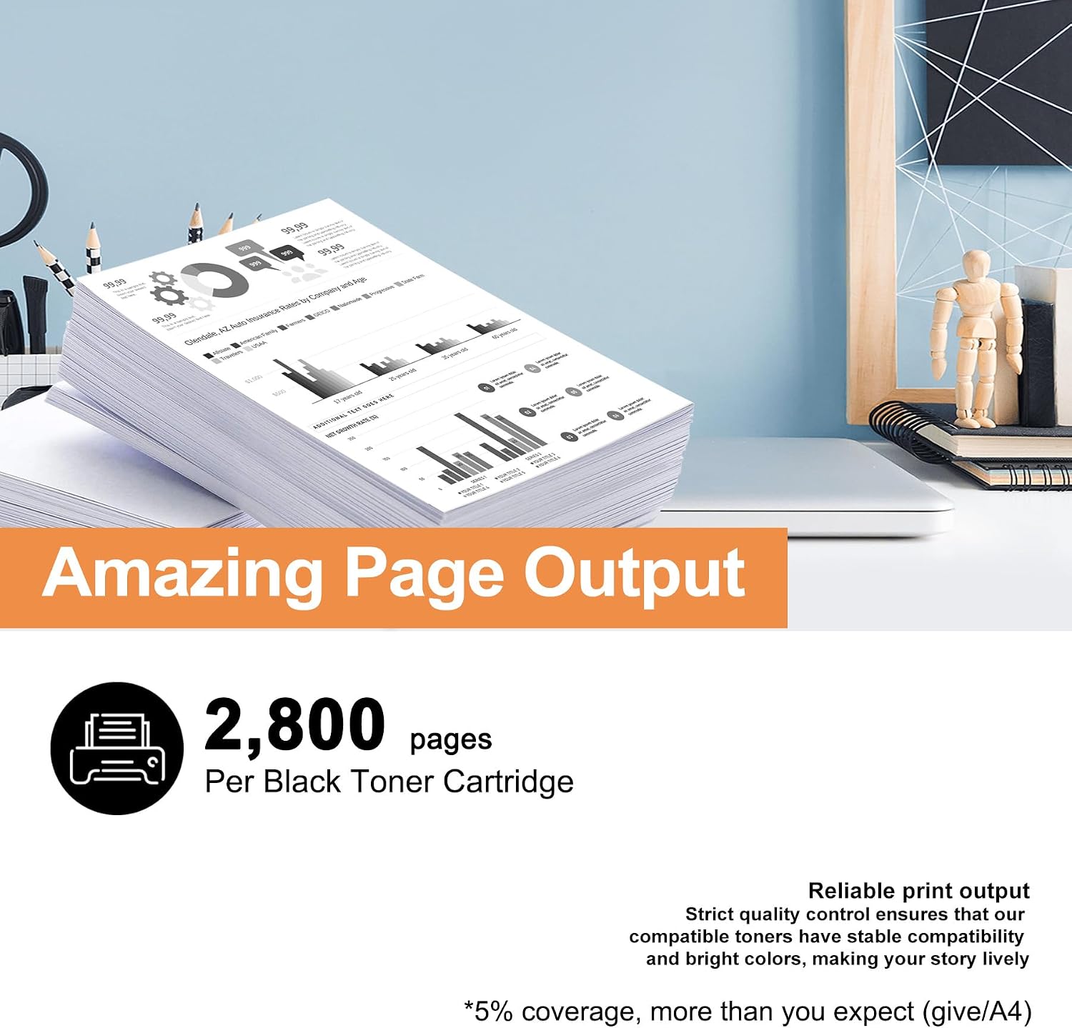 (with Chip) 05A Toner Cartridge High Yield Compatible for HP CE505A Toner Cartridge Replacement for HP 05A CE505A Toner 05X CE505X for Laser P2035 P2035n P2055 P2055d P2055dn P2055x Printer (1 Black)