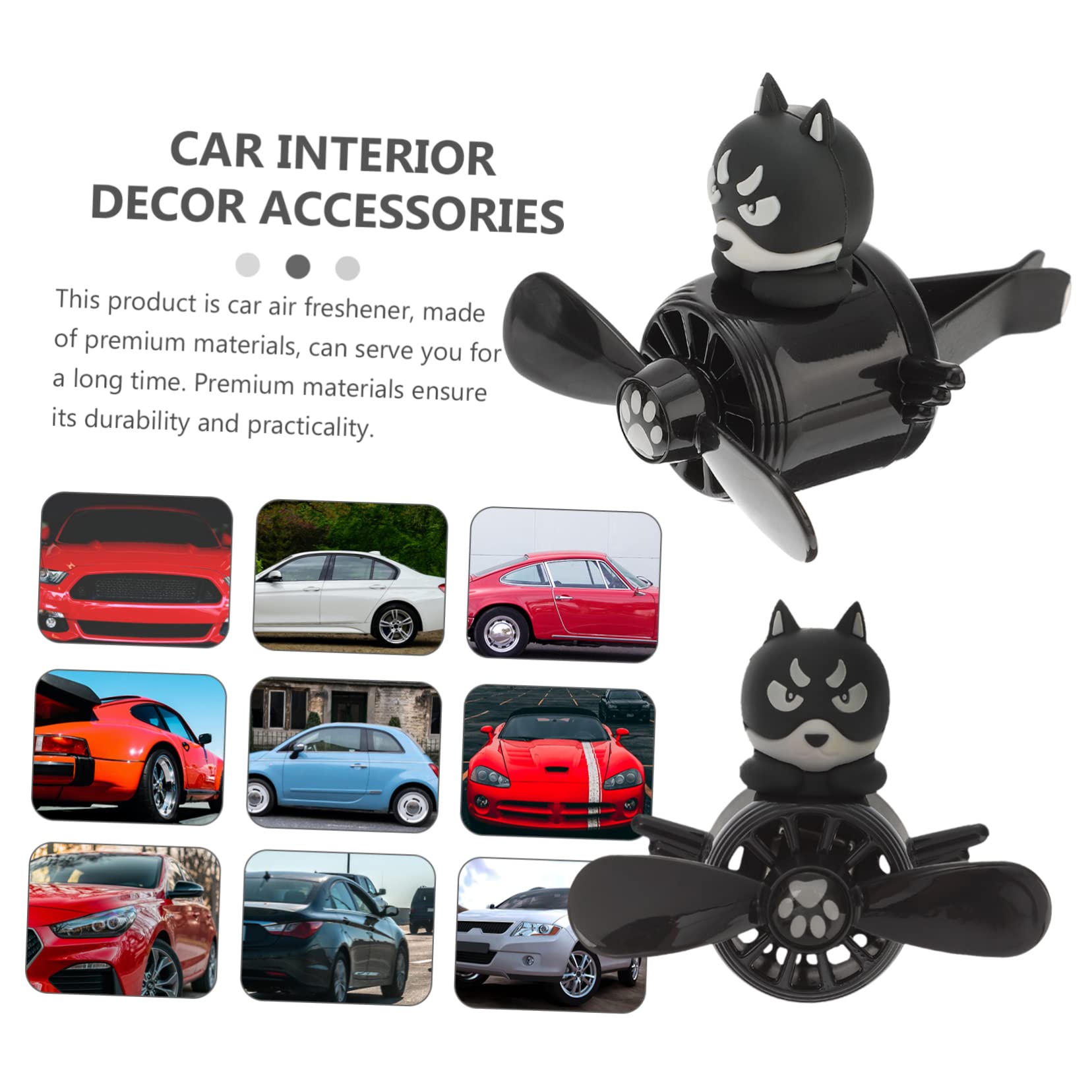 SHERCHPRY 5piezas Difusor De Aromaterapia Para Coche Diseño De Cartoon Ventilador De Aire Para Vehículos Aromatizante Adorable y Creativo Para Aliviar Estrés y Decoración Interior De