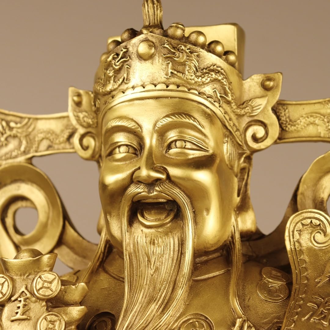 Posąg Buddy do wnętrz salon kult dom mosiądz Bóg bogactwa ozdoby posąg buddy sklep Feng Shui rzeźba metalowe rzemiosło medytacyjna statua buddy rzeźba rzeźba