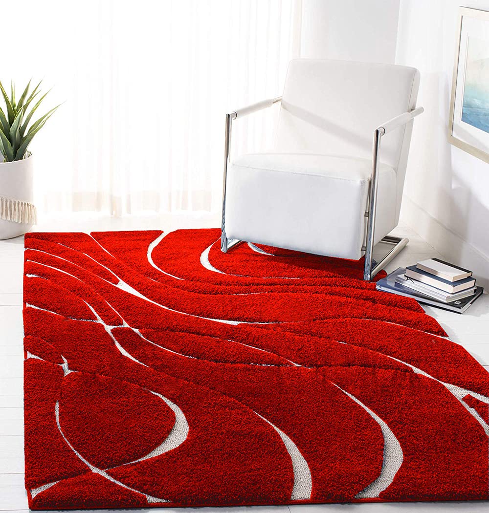 Dark Grey Shaggy Carpet - Soft & Durable Rug -8