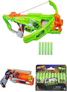 Nerf Zombie Strike Outbreaker Bow + Nerf Zombie Strike Hammershot Blaster + Bonus Nerf Zombie Strike Dart Refill (30 Pack)