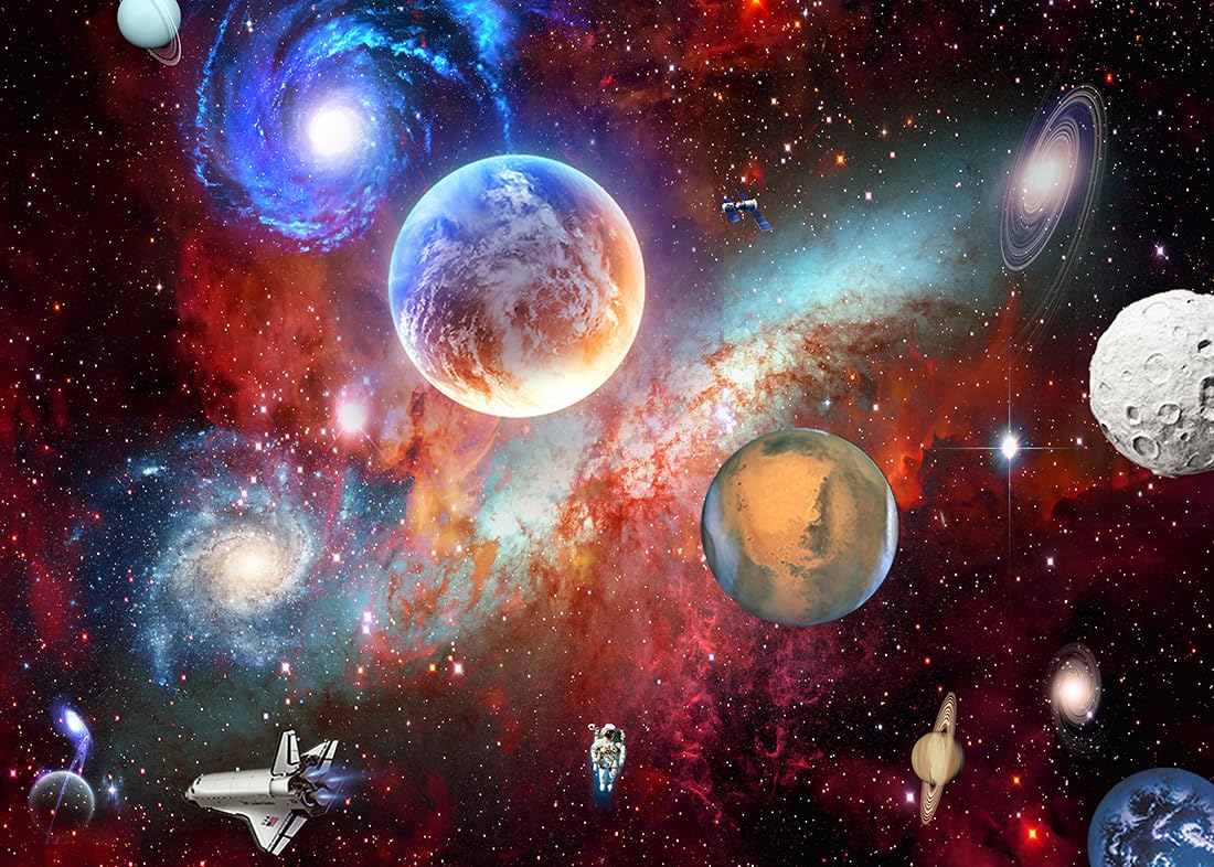 BELECO 8x6ftFabric Cosmic Galaxy Backdrop Wall DÃ©cor Starry Sky Milky...