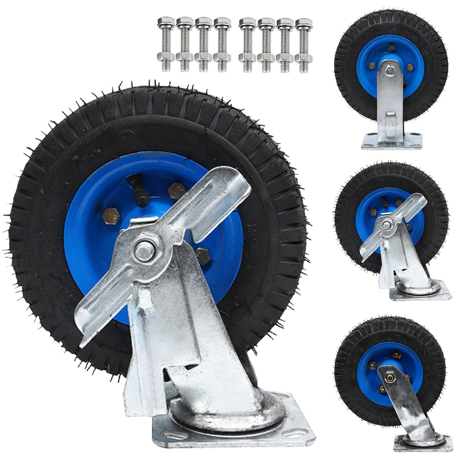 Remplacement pour chariot à outils avec roulette pivotante pneumatique 10 pouces