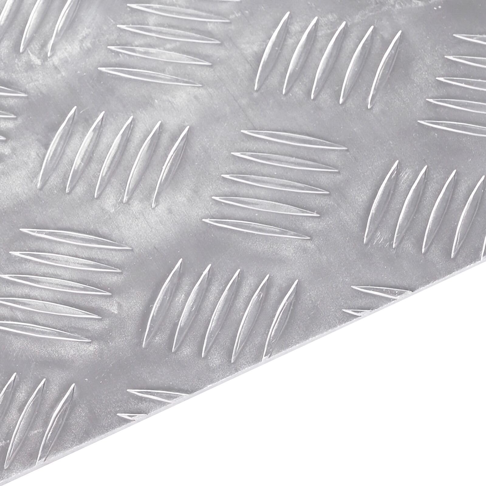 Homgoday Placas de Aluminio Antideslizantes con Diseño de Checker, 4 Piezas, 70x50 cmPlaca de Aluminio,Chapa Estampada, estriados, Aluminio