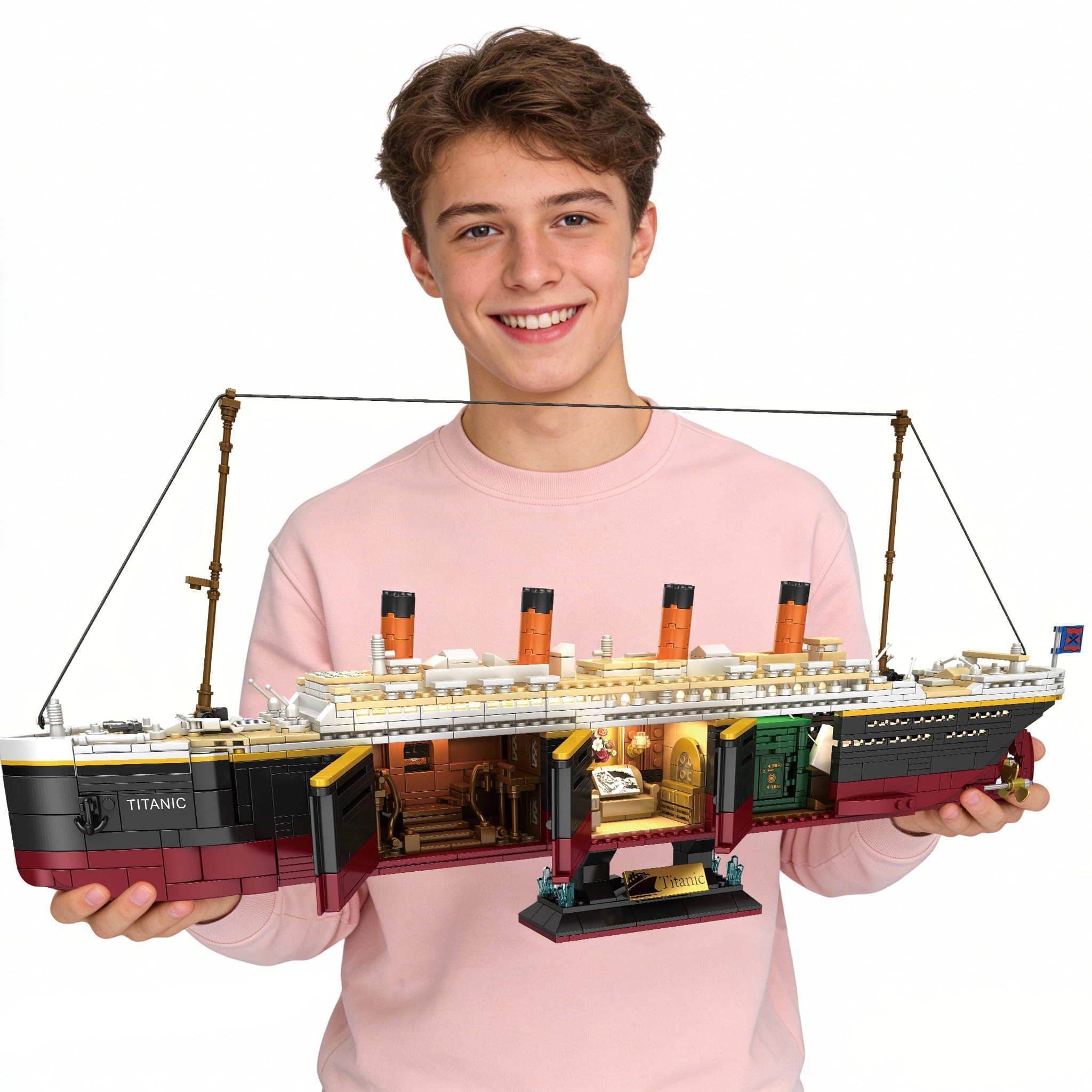 Zylvoxia Titanic Building Set, 2288 Pcs Titanic Big Ship Model