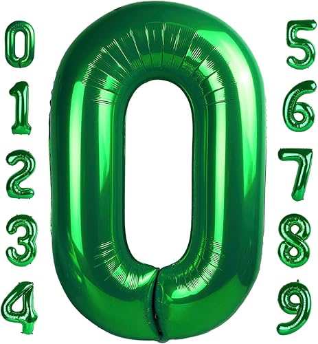 Vista 217 de Globos de números 0 de 40 pulgadas, globos negros de números para números 10, 20, 30, 40, 50, 60, 70, 80, 90, 100, globos de números 10, 20, 30, 40