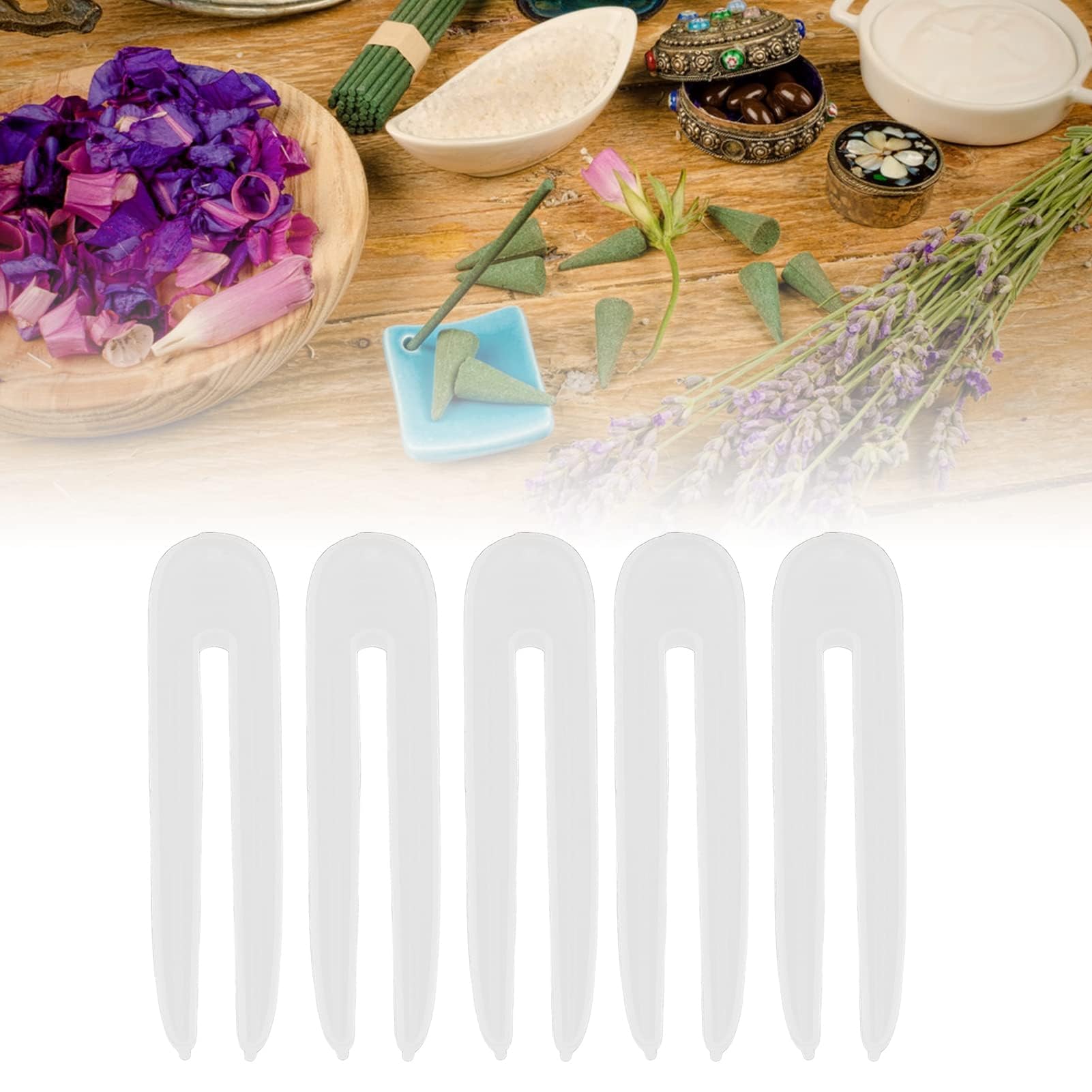 15-Piece Hair Stick Silicone Molds Set | Epoxy Resin Craft Tools, 5.3-7.2 Amazon.com: 5pcs Resin Hairpin Molds, Silicone Molds  main image 3