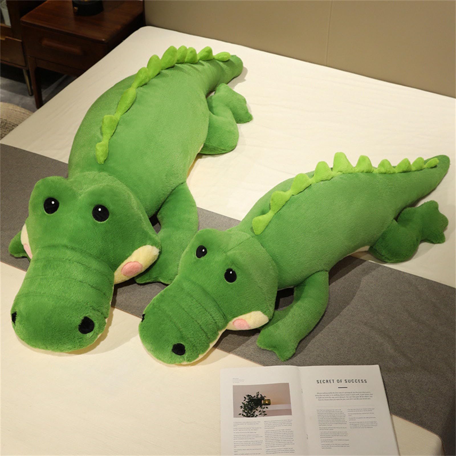 Krokodil Kuscheltier, Groß Krokodil Stofftier, Riesen Kuscheltier, Weich Und Flauschig PlüSchtiere, Krokodil PlüSch Kissen, Geschenk FüR Kinder Jungen MäDchen (lv,130cm)