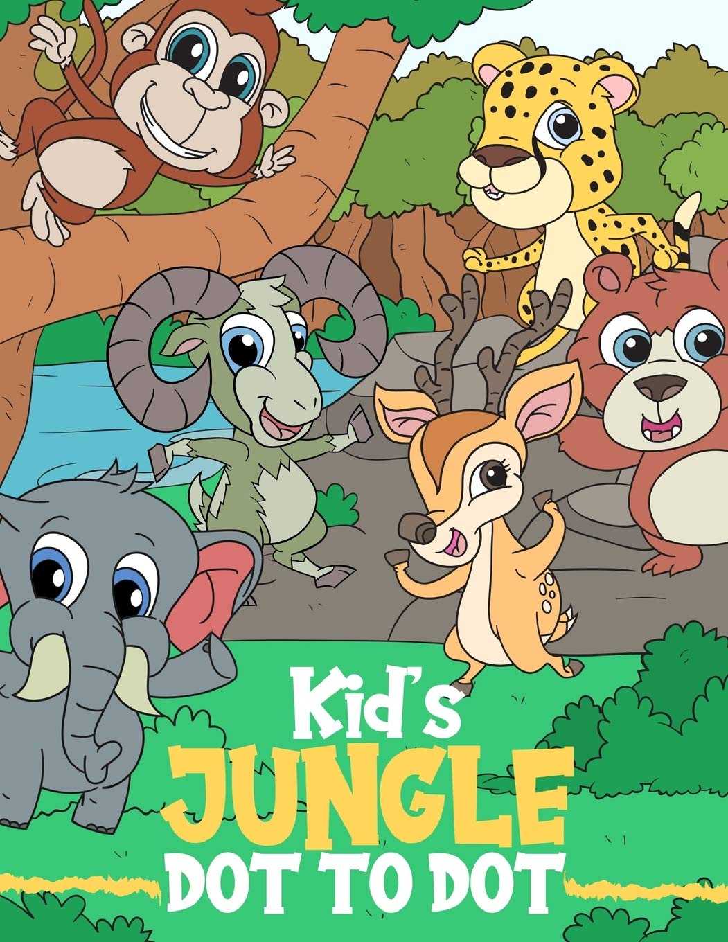 Buy Kid's Jungle Dot to Dot: Cute and Unique Jungle's Animals Dot to ...