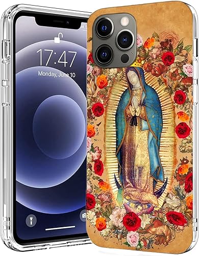 Miniatura 2 de Funda para teléfono compatible con iPhone 11, con texto en inglés "Our Lady of Guadalupe, Virgen María, Católica, México", protección de silicona