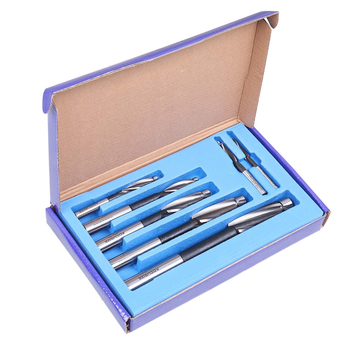 Accusize Industrial Tools with 7 Pc Metric Hss Solid Cap Screw Counterbore Set