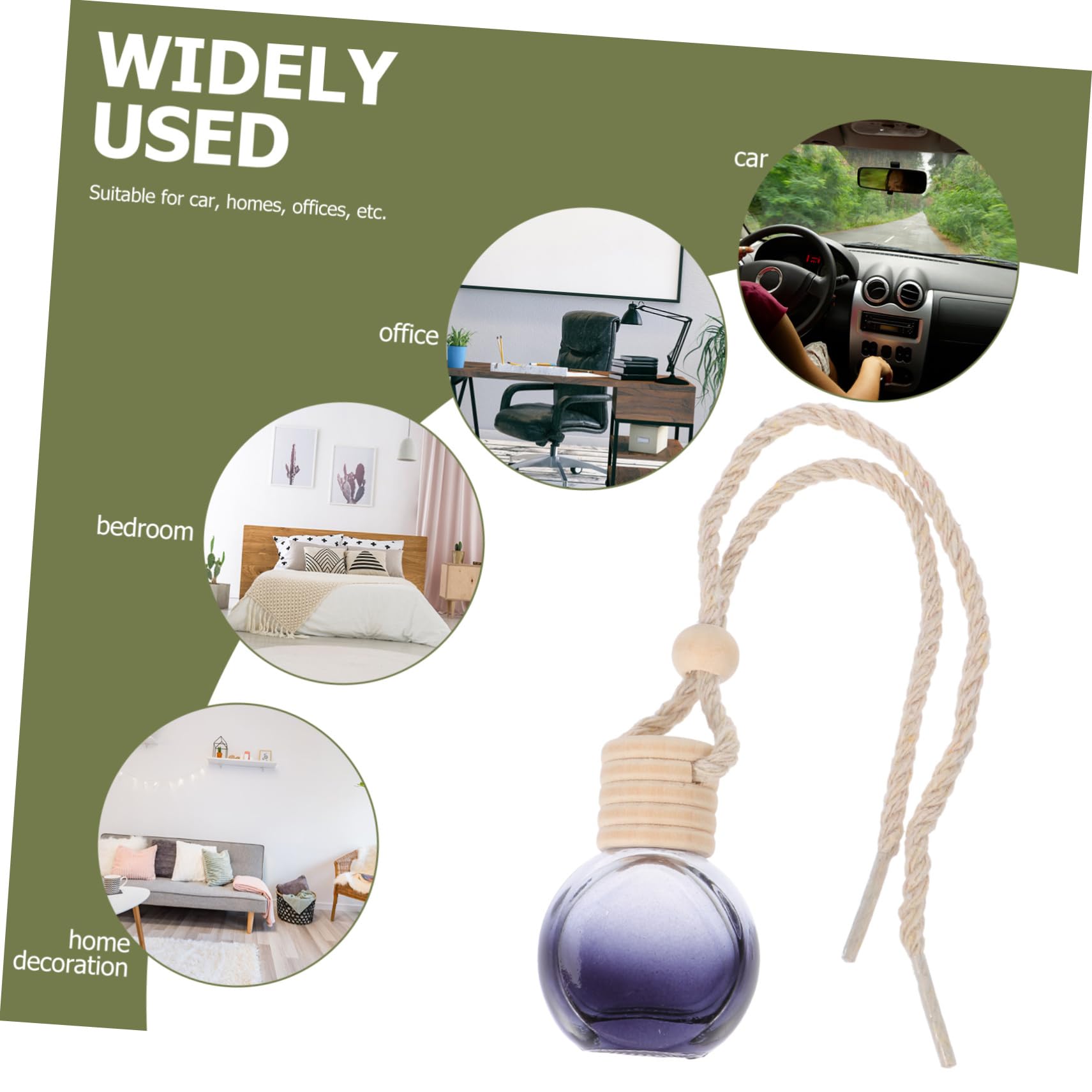 Zerodeko 20 Stück Teiliges Auto Duftdiffusor Flaschenanhänger Flasche mit Baumwollschnur für Aromatherapie und Ätherische Öle Dekorative Parfümflasche für Auto Zuhause und Büro