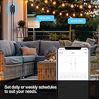 Vista 3 de New One 2 Pack Zwave Outdoor Smart Plug - 700 Series Zwave Plug with Dual Outlets - Z-Wave Smart Outlet Waterproof - Zwave Hub Required - Compatible
