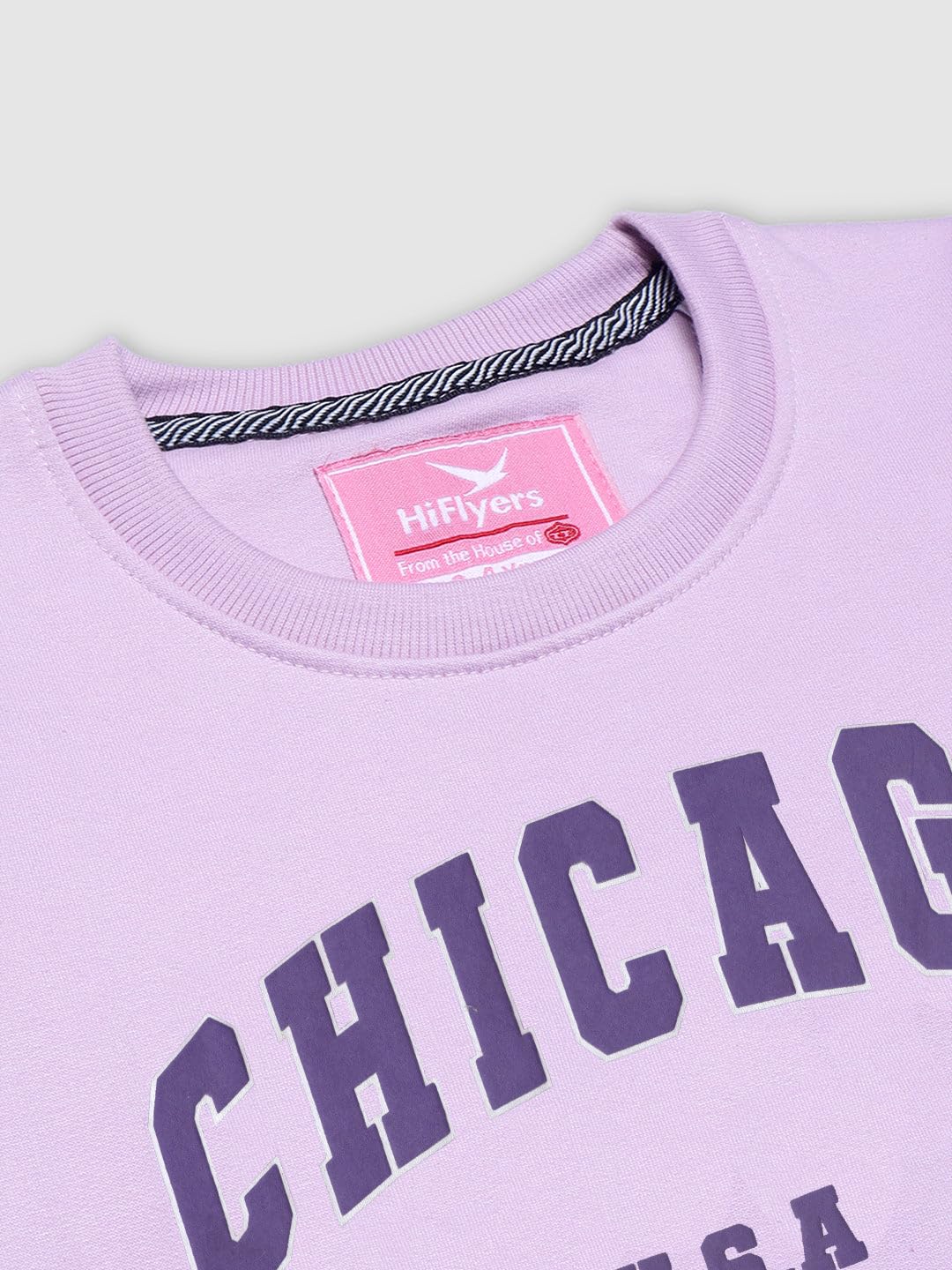 FUNKOOL Girls Regular Fit | Premium Cotton Fleece |Full Sleeves|Round Neck|Trendy Winter Wear| Sweatshirts for Boys and Girls -Purple 1