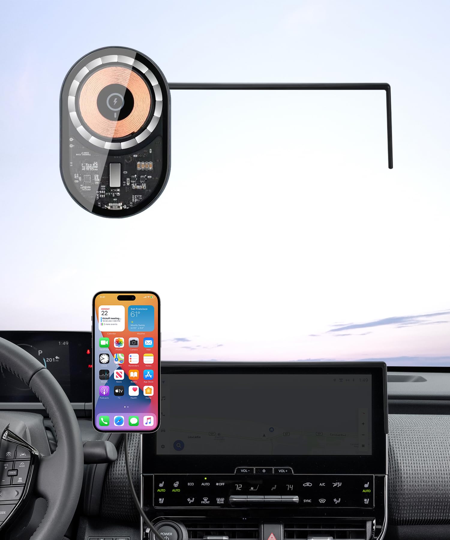 Amazon.com: Masergogo Wireless Charging car Phone Holder for