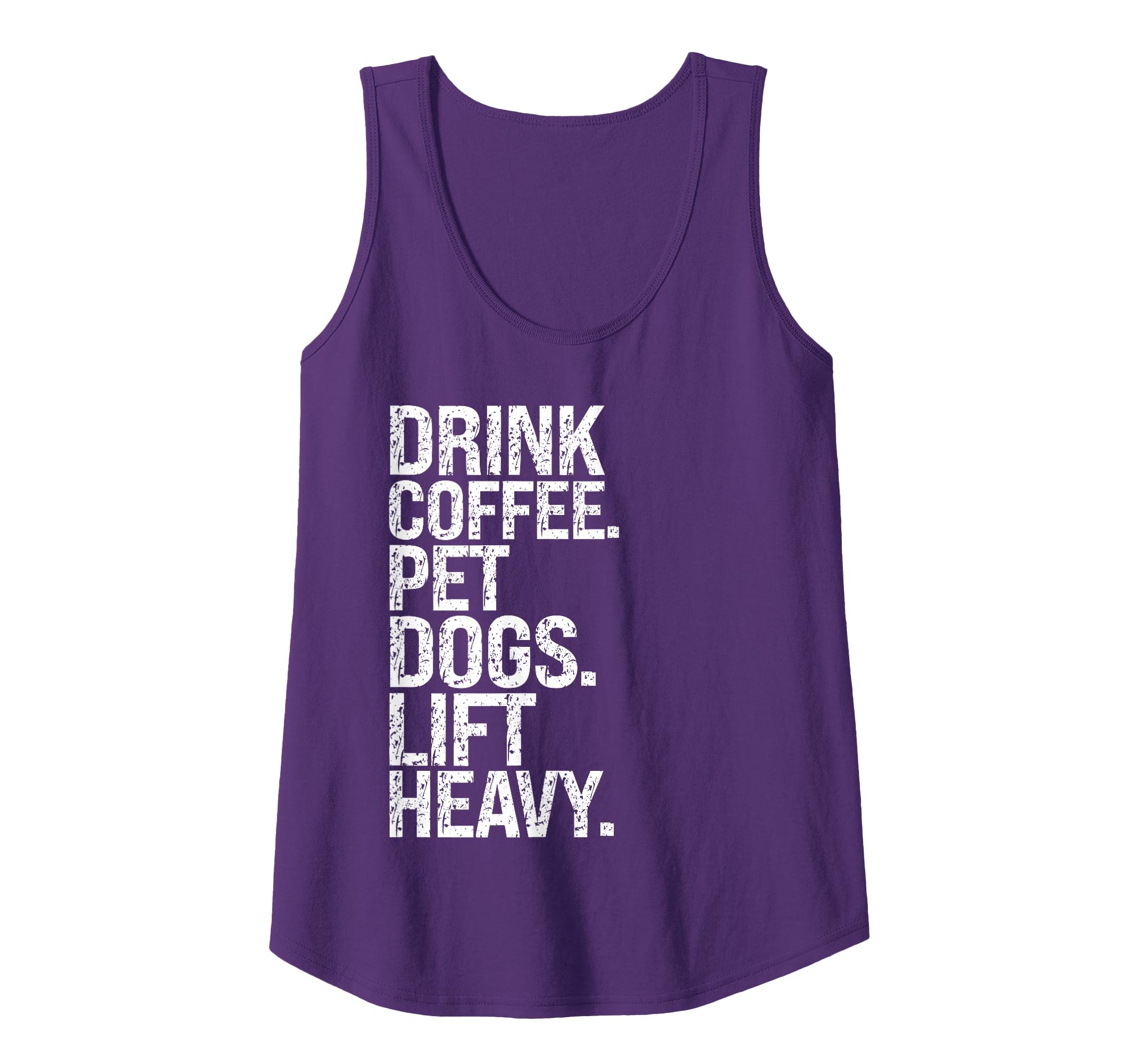 Funny Gym Vintage Drink Coffee Pet Dogs Lift Heavy Tank Top
