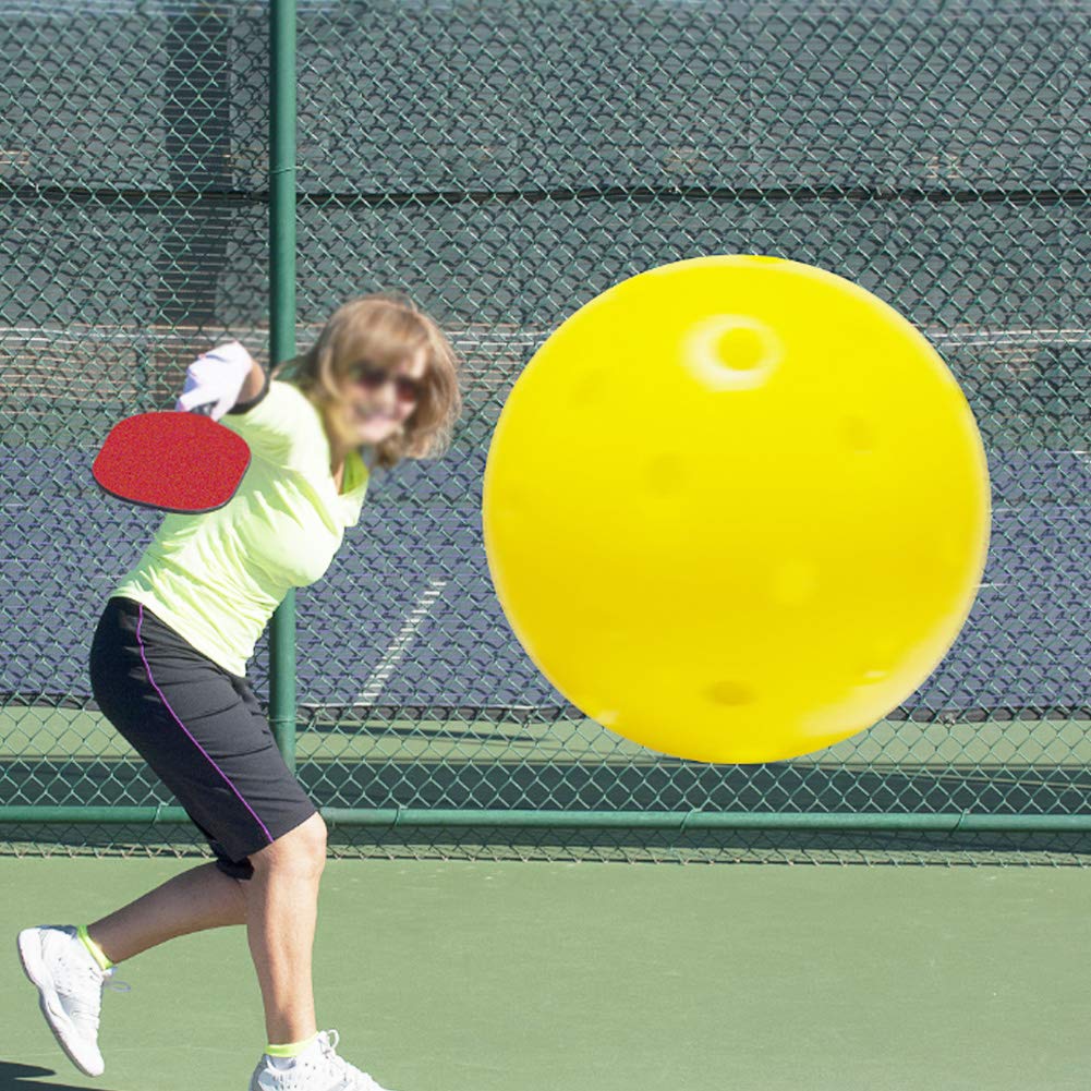 Demeras Piłki Pickleball do użytku wewnątrz i na zewnątrz, ochrona środowiska, PE High Bounce Pickleball z torbą siatkową