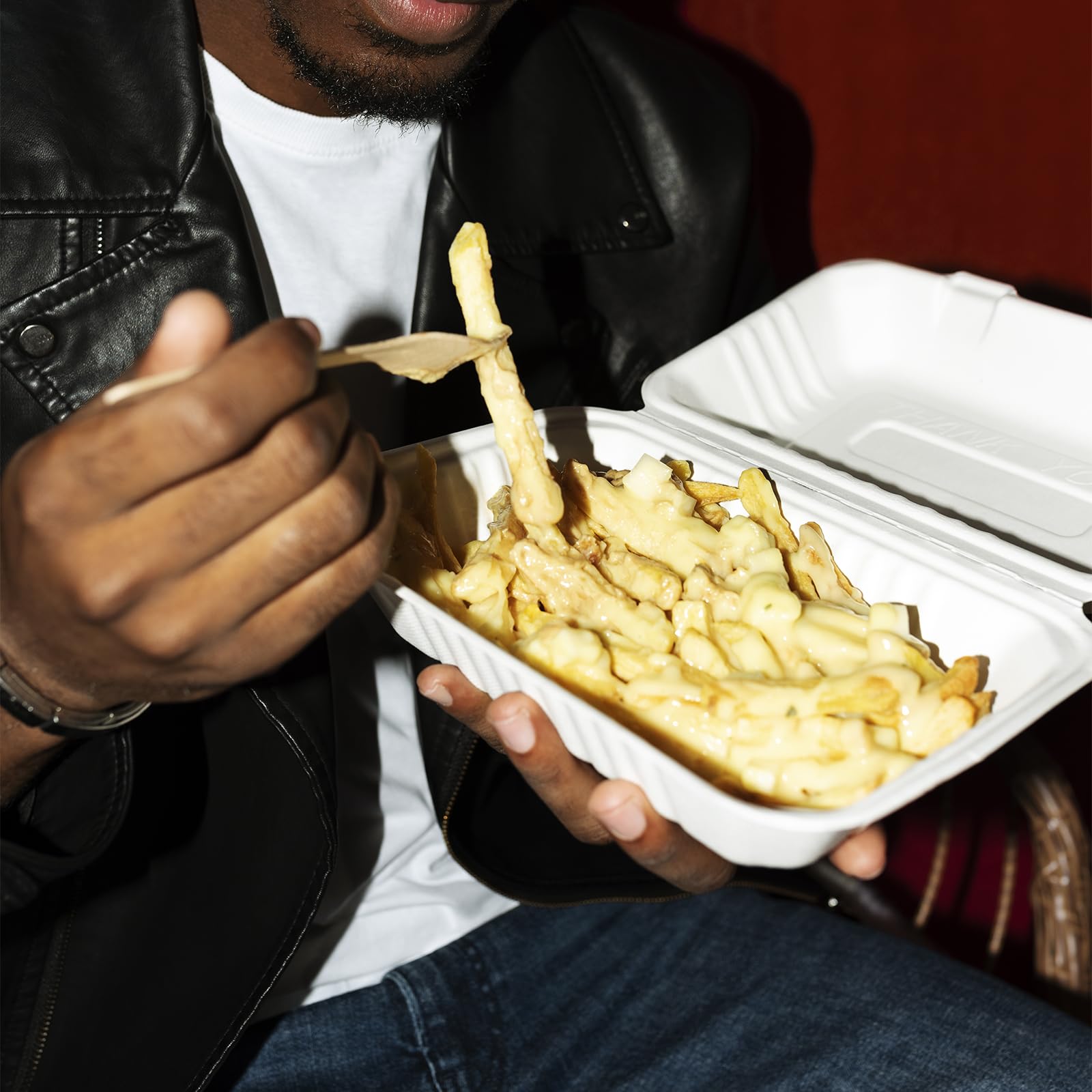 Elsjoy Confezione da 90 contenitori usa e getta a conchiglia da asporto, 22,9 x 15,2 cm, contenitori per alimenti da asporto, compostabili, per ristoranti, feste, microonde