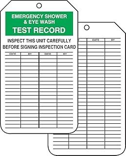 Accuform Signs MGT207CTP Inspection Record Tag, Legend