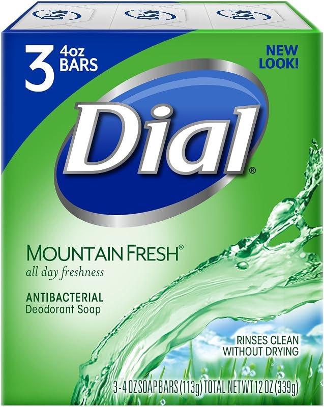 Sabonete em barra Dial Mountain Fresh, 4 oz, pacote com 3