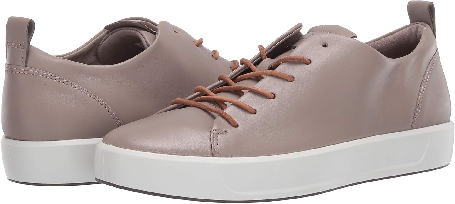 ECCO Men's Soft 8 Luxe Sneaker 12-12.5 Moon Rock Dri-tan