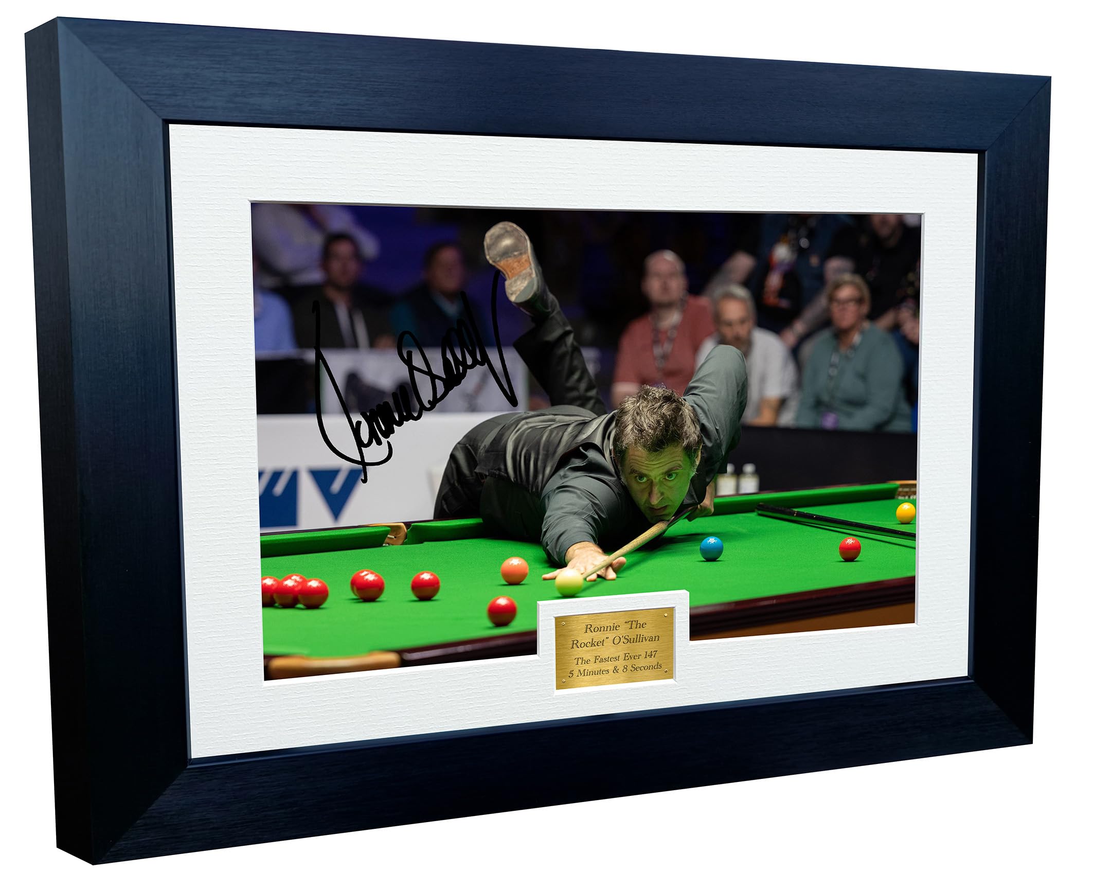 Kitbags & Lockers Black 12X8 A4 Ronnie O'sullivan The Rocket World Snooker Champion Winner Fastest 147 Autographed Signed Photo Photograph Picture Frame Poster Gift
