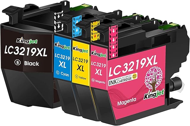 KINGJET LC3219XL Ink Cartridges for Brother LC3219XL LC3217 Ink Multipack for Brother MFC-J5330DW MFC-J5730DW MFC-J5930DW MFC-J6530DW MFC-J6930DW MFC-J6935DW MFC-J5335DW Printer, 4 Pack