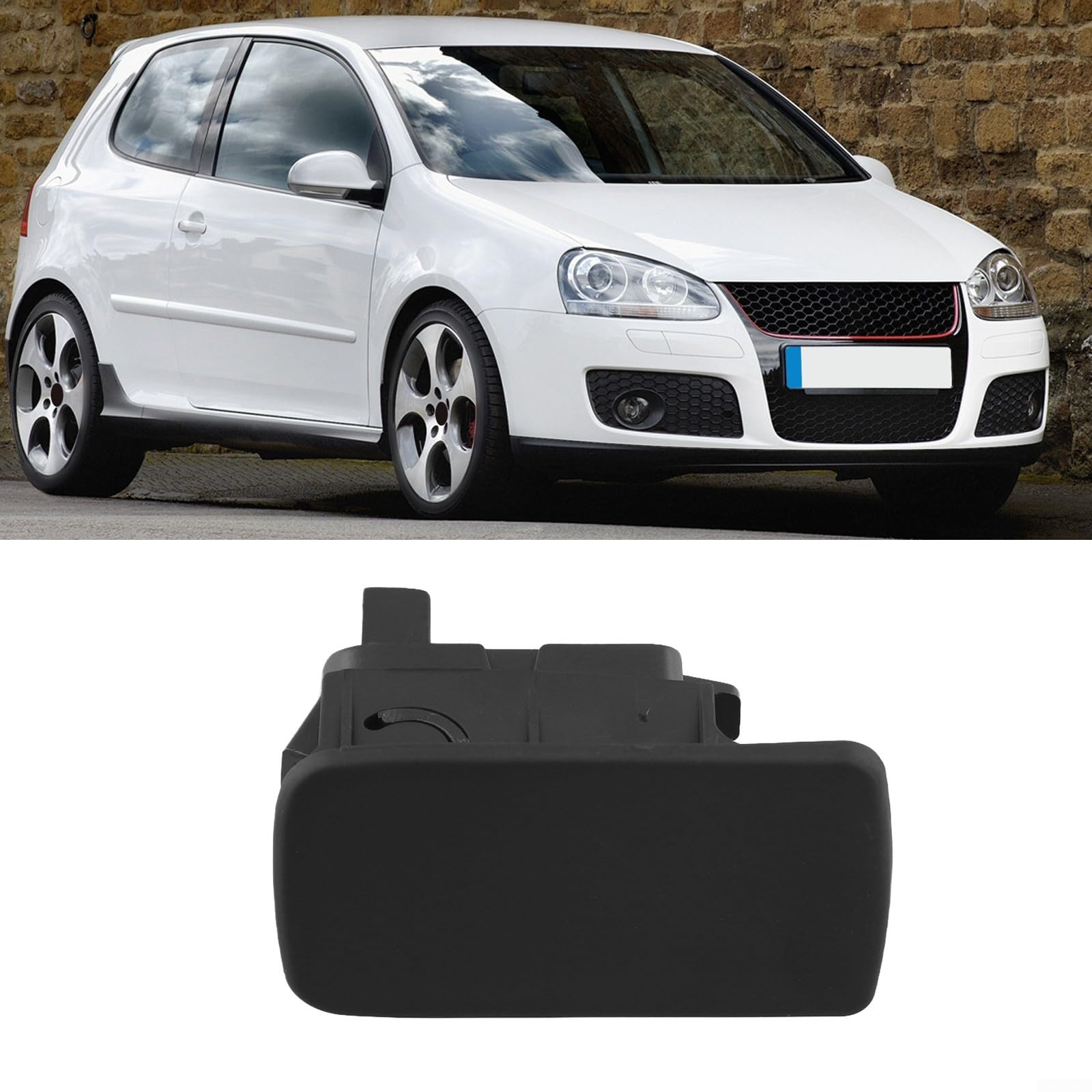 Maniglia destra per vano portaoggetti, maniglia di chiusura, interruttore 1K1857077B, ricambio OEM per Golf 5 6 e MK5 (nero)