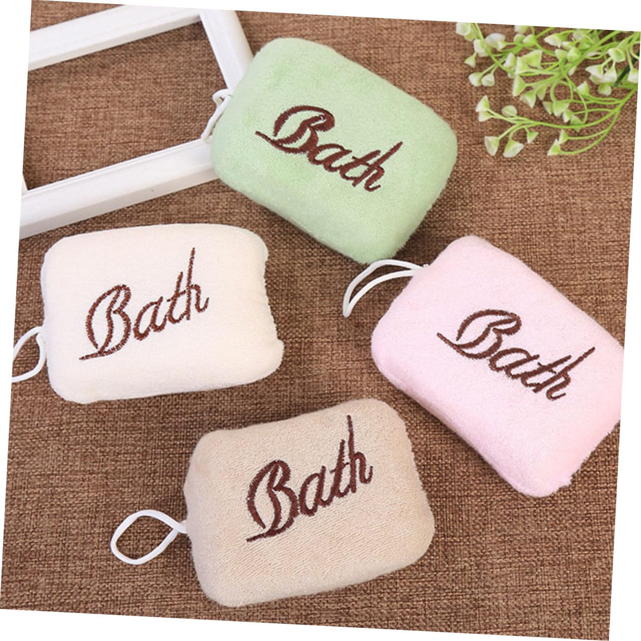 Toyvian 15 Piezas Toalla De Baño Bordada Esponja De Bebe Para Bañarse Esponjas De Baño Para Ducha Esponja De Baño De Espuma Esponja Facial Lufa Natural Cuerpo Cepillo De Espuma Bebé