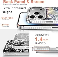 Vista 222 de I-MGAE-IN-AR - Funda diseñada para iPhone 12 y 12 Pro, diseño de mariposa plateada brillante, funda protectora de poliuretano termoplástico, suave
