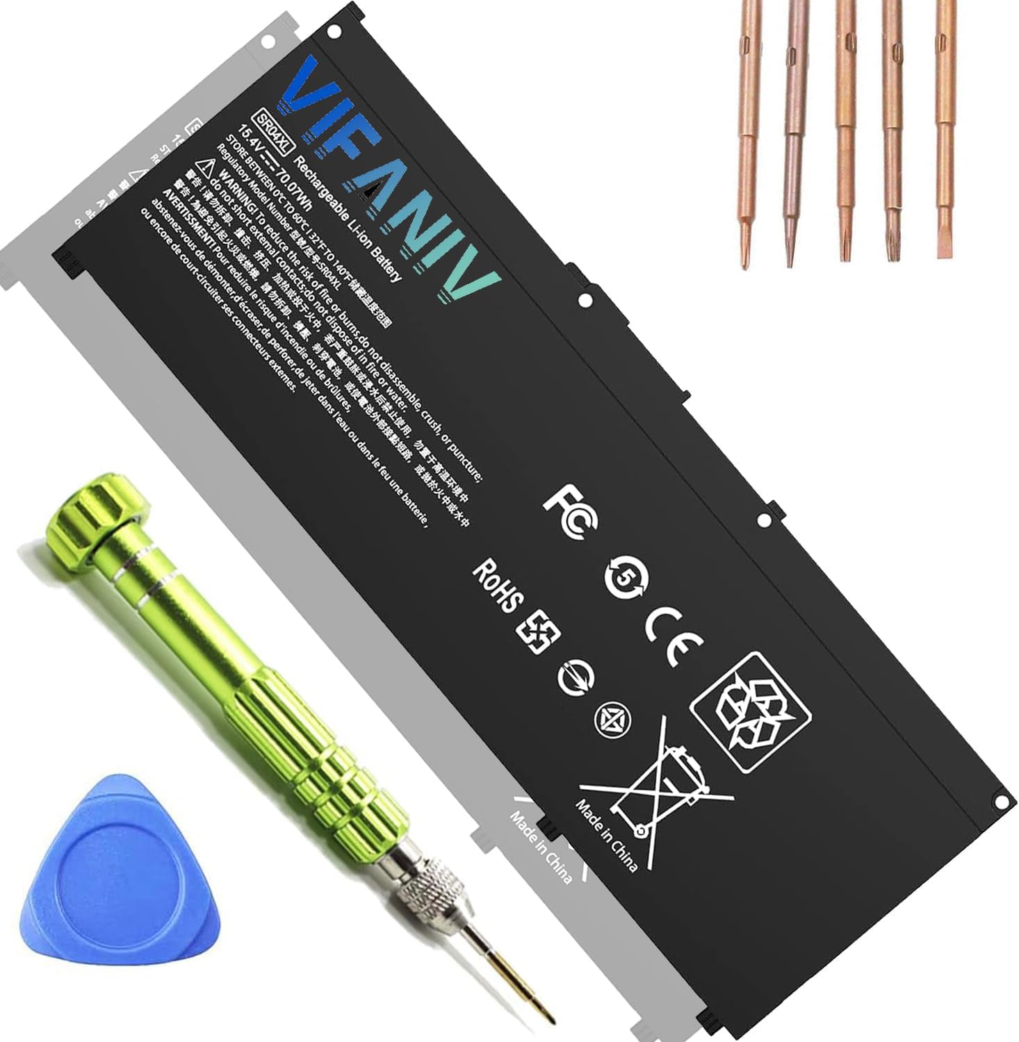 SR04XL SR03XL 917724-855 Battery for HP Omen 15 15-CE0XX 15-DC0XX 15-CE198WM 15-CE015DX Pavilion 15-CB0XX 15-CB041NR 15-CX0056WM Series l08855-855 70WH Long Lasting