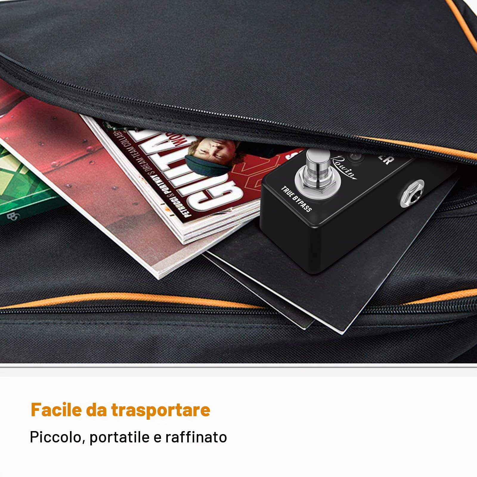 Rowin Booster LEF-318 - Pedale con un ricco suono distorto, True Bypass