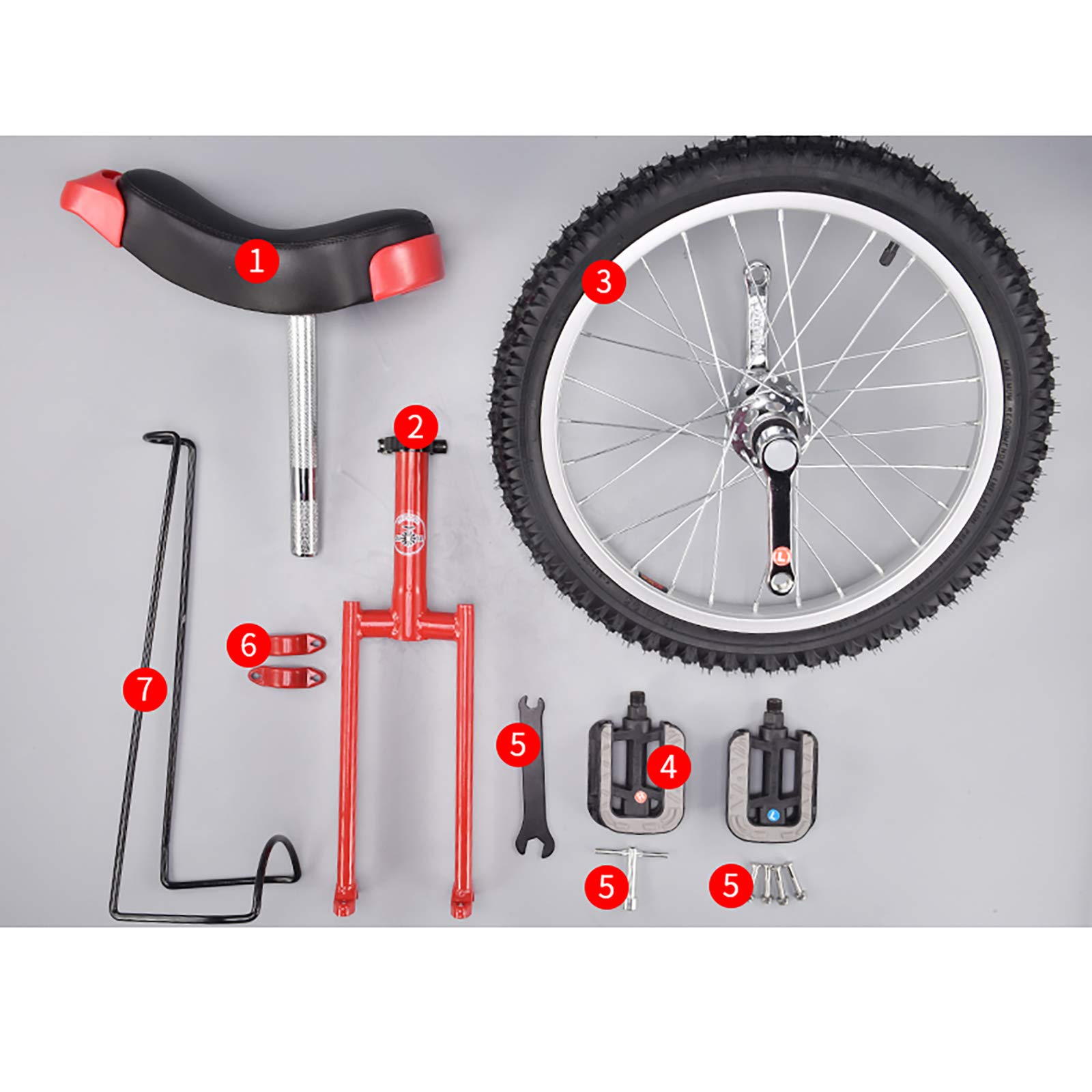 Monociclo, monocicli, Uniciclo, Tyre Bicicletta autobilanciante Esercizio Equilibrio Ciclismo Outdoor Sports esercizio fitness, Monociclo ruote con cerchio in lega, 16" , 18" , 20" , 24" ,Nero,18"