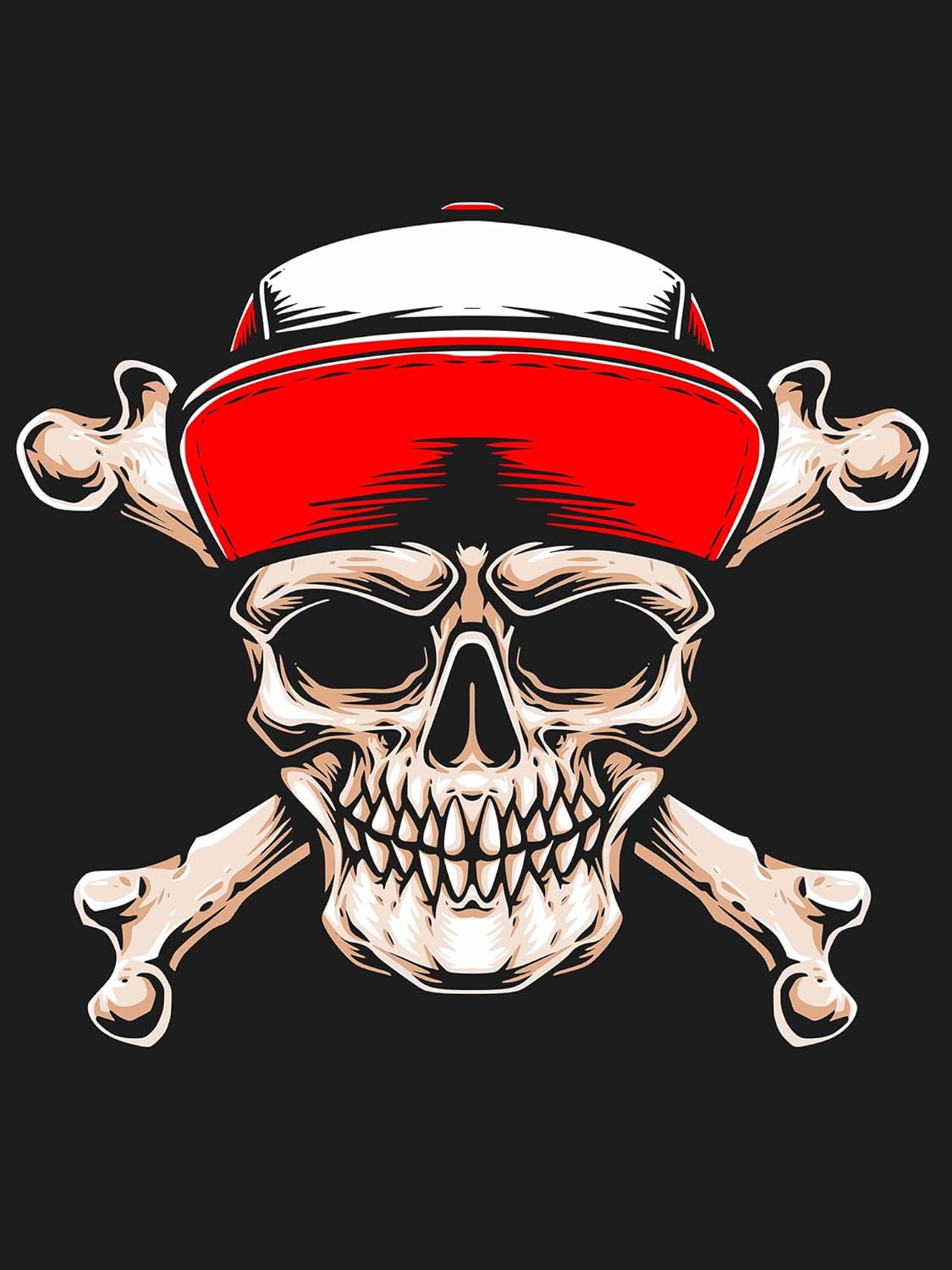 Unisex Skull Printed Baseball Cap for Men & Women | Skull & Crossbones Graphic Cap | Adjustable Strap Casual Outdoor Sports Travel Free Size Cap offers donot miss 4 Unisex Skull Printed Baseball Cap for Men & Women | Skull & Crossbones Graphic Cap | Adjustable Strap Casual Outdoor Sports Travel Free Size Cap offers donot miss