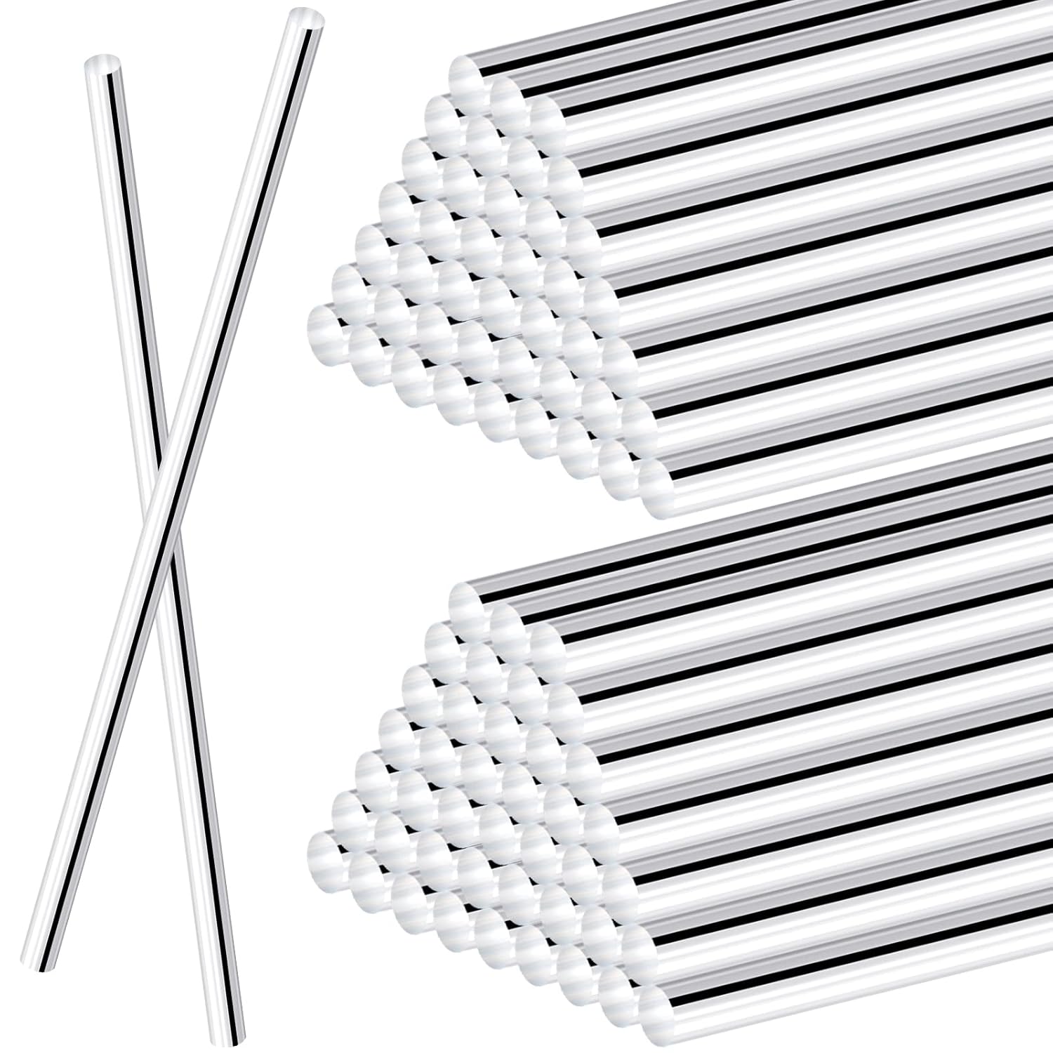 Vicenpal 60 Pieces 12 Inch Acrylic Dowel Rods 0.25 Inch