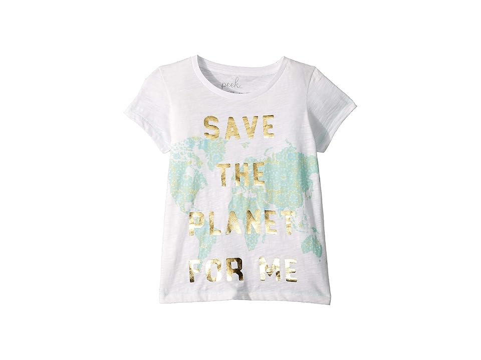 

PEEK Save The Planet Tee (Toddler/Little Kids/Big Kids) (White) Girl's Clothing
