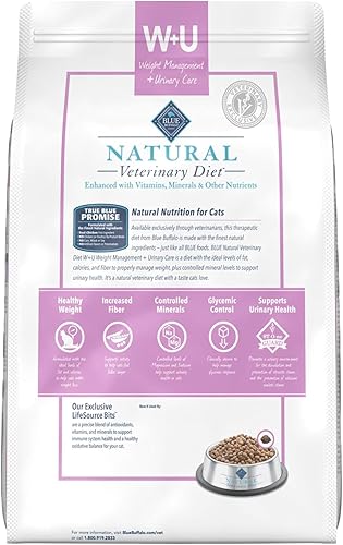 Miniatura 2 de Blue Buffalo Natural Veterinary Diet W+U Weight Management + Urinary Care Alimento seco para gatos, requiere receta veterinaria, pollo, bolsa de 16