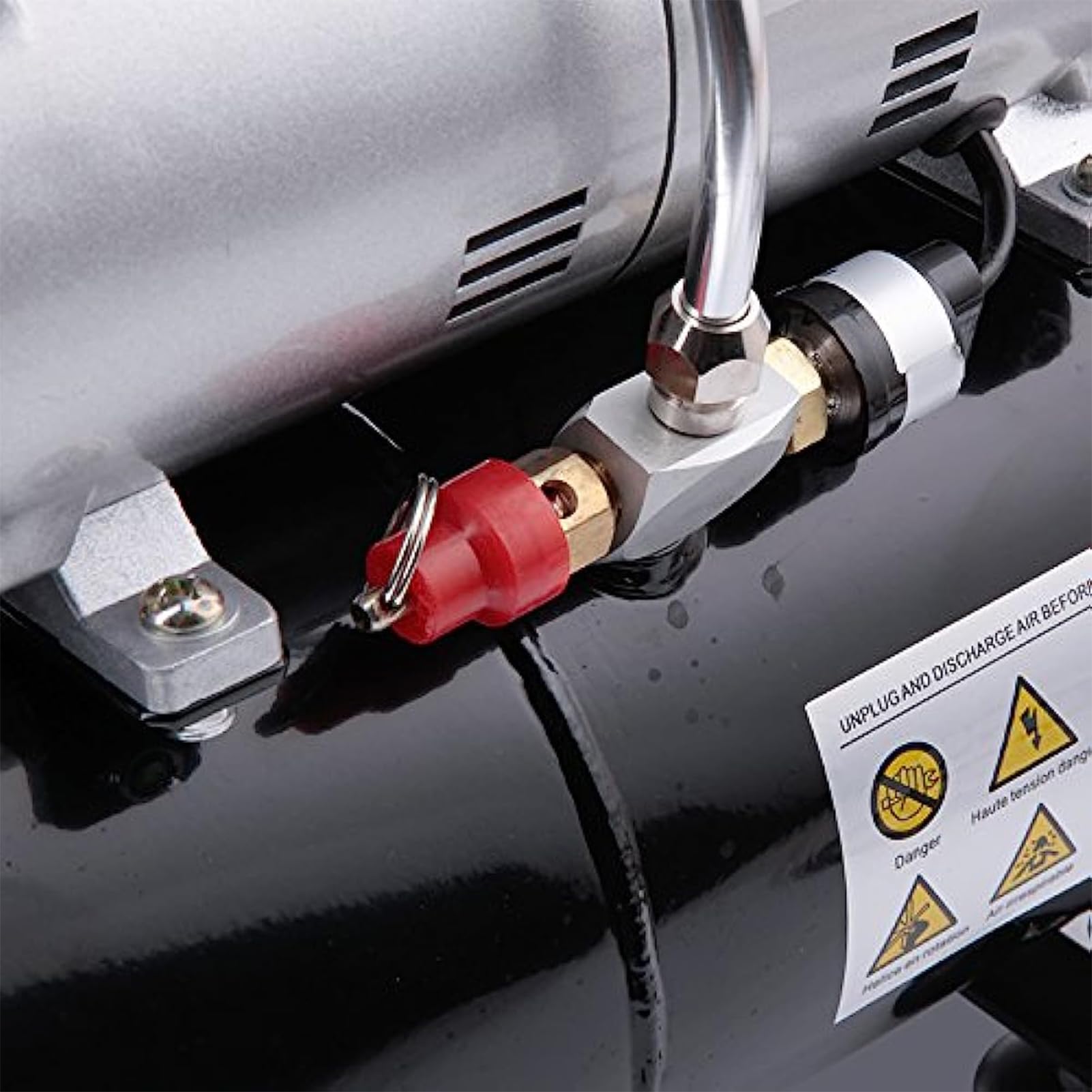 Airbrush mini kompresor z wydajnym stałym ciśnieniem roboczym, silnym przepływem powietrza, zbiornik powietrza 3 l, regulator do hobby, dekoracji żywności, tatuażu ciała, grafiki i tak dalej,