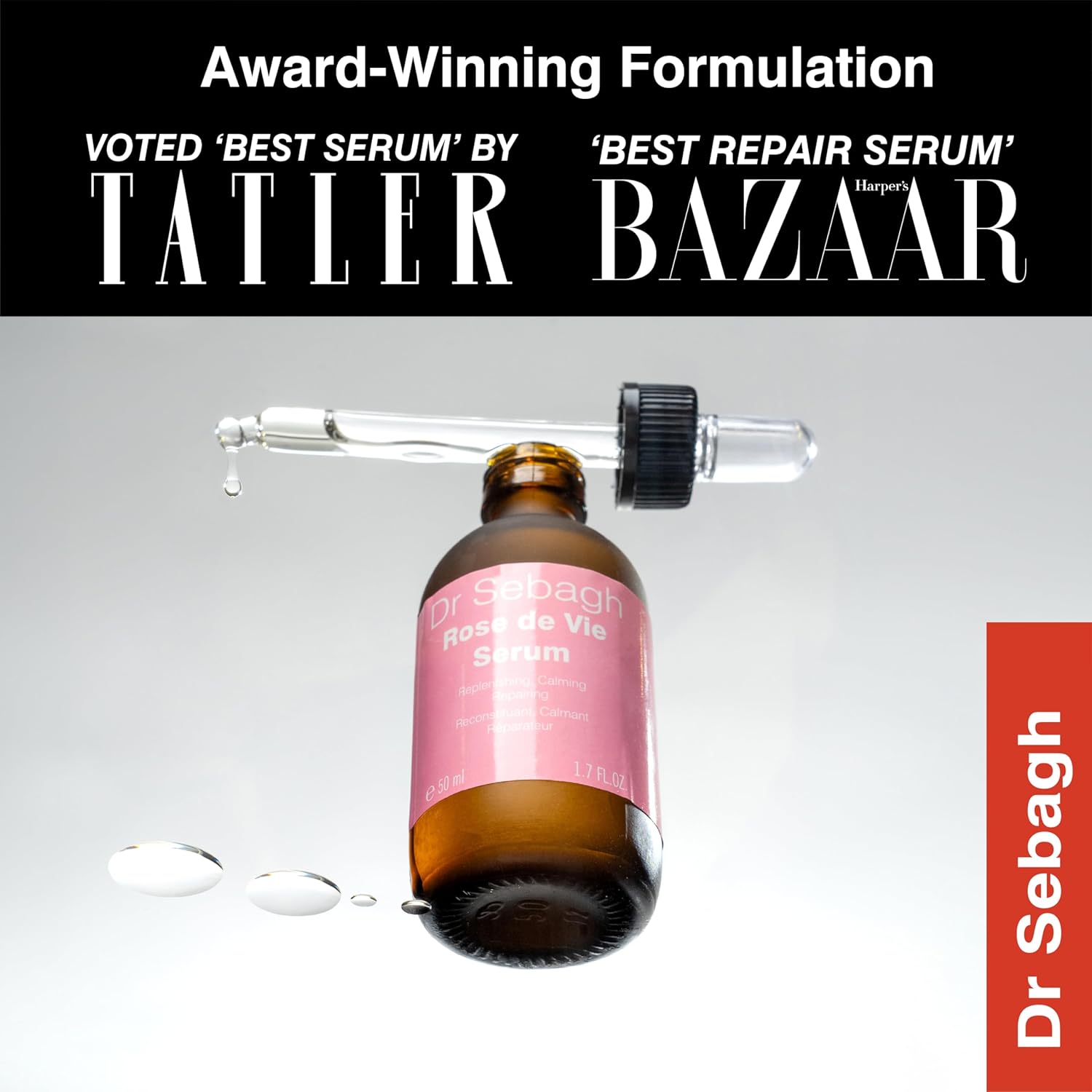 Dr Sebagh Rose de Vie Serum - 1.7 fl oz - Award-Winning Nourishing Anti-Aging Formula - Use with Dry, Mature, or Sensitive Skin - Designed to Soothe Redness & Irritation - Regenerating & Invigorating - Image 3