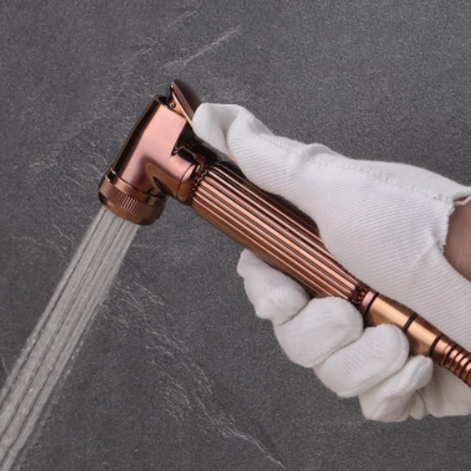 Soffione doccia bidet in acciaio inox G1/2, spray per l'igiene intima per la pulizia del bagno, doccetta per bidet portatile oro rosa per la cura personale e l'igiene