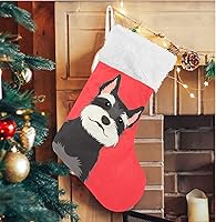 Vista 13 de ALAZA Calcetines de Navidad plateados de invierno, copos de nieve de Navidad, clásicos, personalizados, decoraciones de calcetines grandes