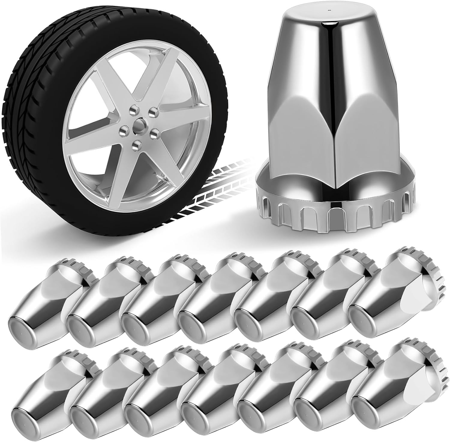 Alipis 20pcs Semi Truck Lug Nut Covers Lug Nut Covers for Trailer Car Exterior Accessories