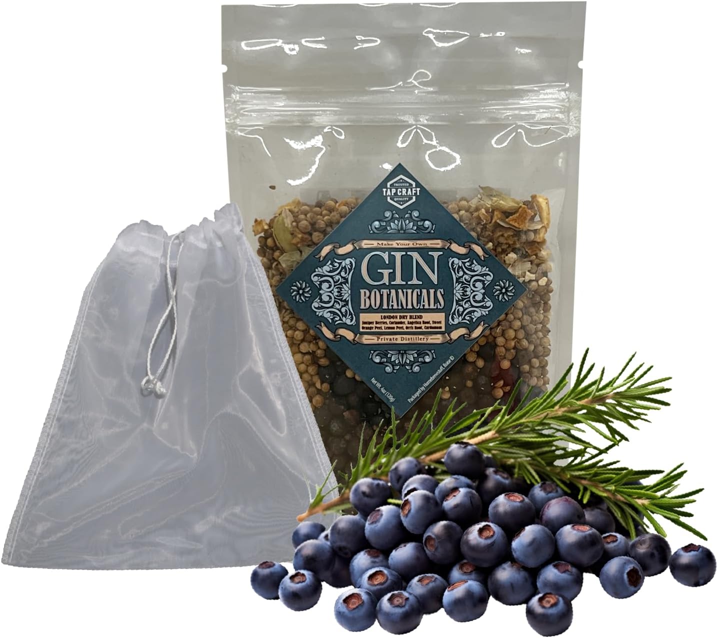 Tapcraft - Gin Botanicals - Make Your Own London Dry Gin - Botanicals Blend - Blend your own Spirit - Great Gift Ideas