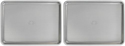 Miniatura 11 de Juego de moldes de lámina de media hoja de USA Pan Bakeware, 2 láminas de acero aluminizado