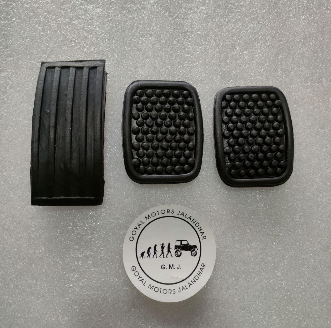 Maruti Gypsy Pedal Rubber Kit, Black Paddle Rubber Set, 3 Piece Spare Parts Accessories-picture-29